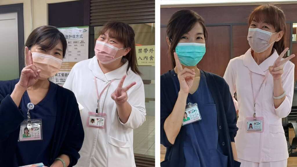 ▲衛福部彰化醫院個管師吳雅婷的過去(左)與現在(右)。(彰化醫院提供)