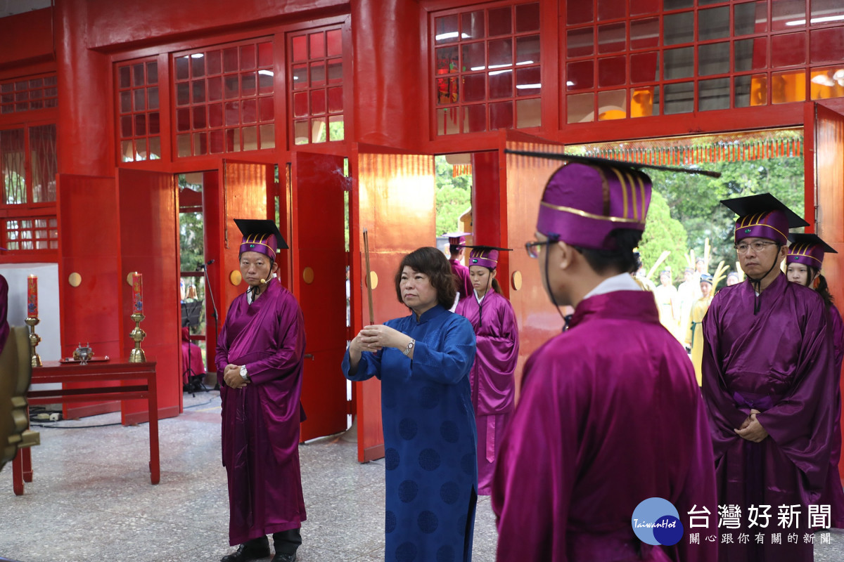 嘉義市長黃敏惠擔任正獻官/嘉義市府提供