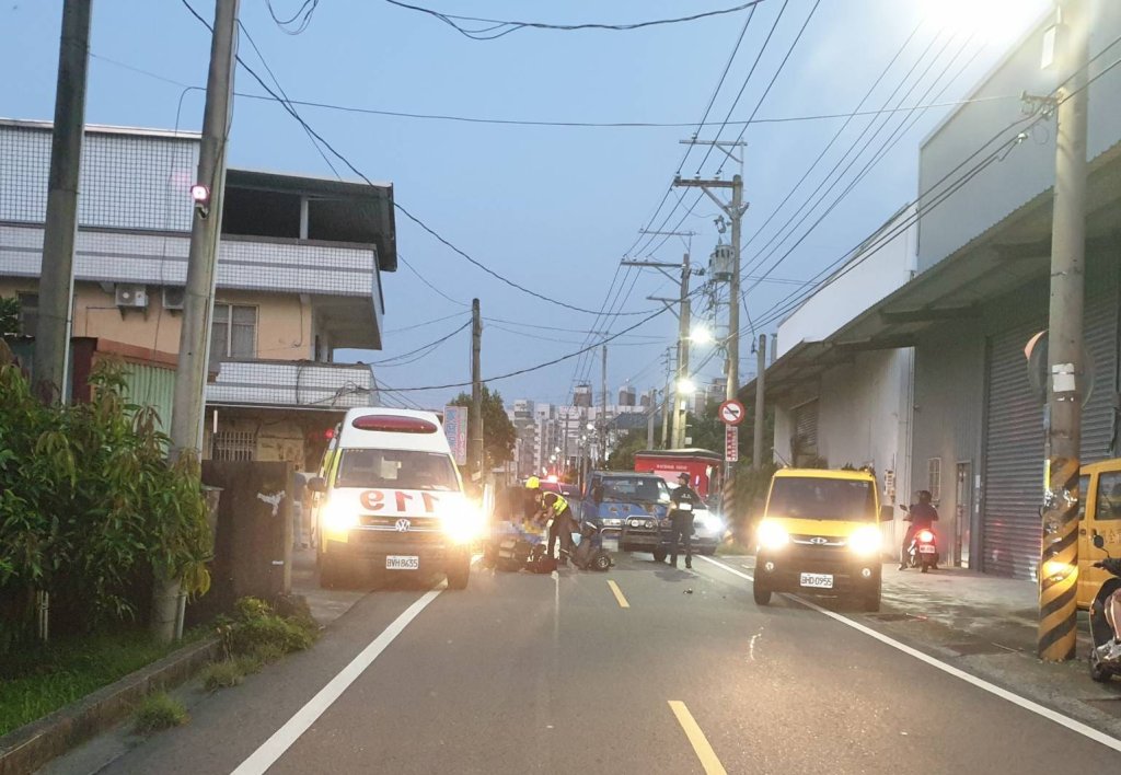 台中潭子酒駕奪命!57歲男駕小貨車追撞醫療代步車 77歲女送醫不治