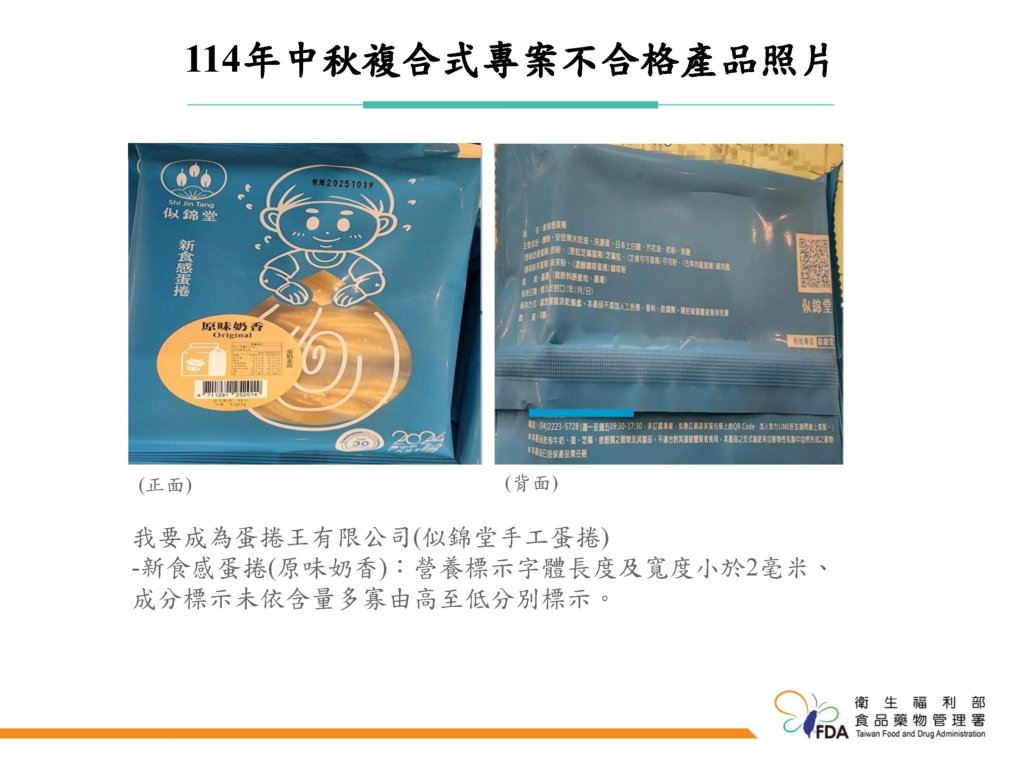 食藥署中秋專案稽查出爐!月餅蛋黃酥等檢出標示不符-逾期原料全數開罰