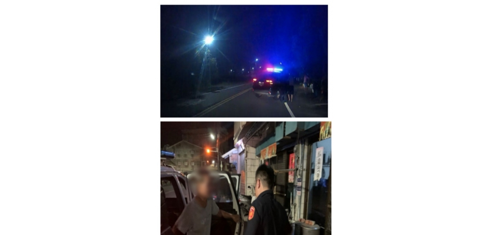 失智翁深夜呆坐路旁 斗南警助其返家