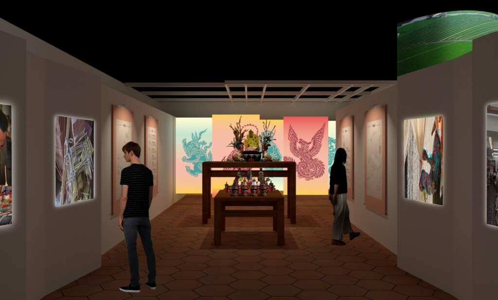 ▲2025台灣設計展《平安行Path of Pîng-an》鹿港公會堂展開。(彰化縣文化局提供)
