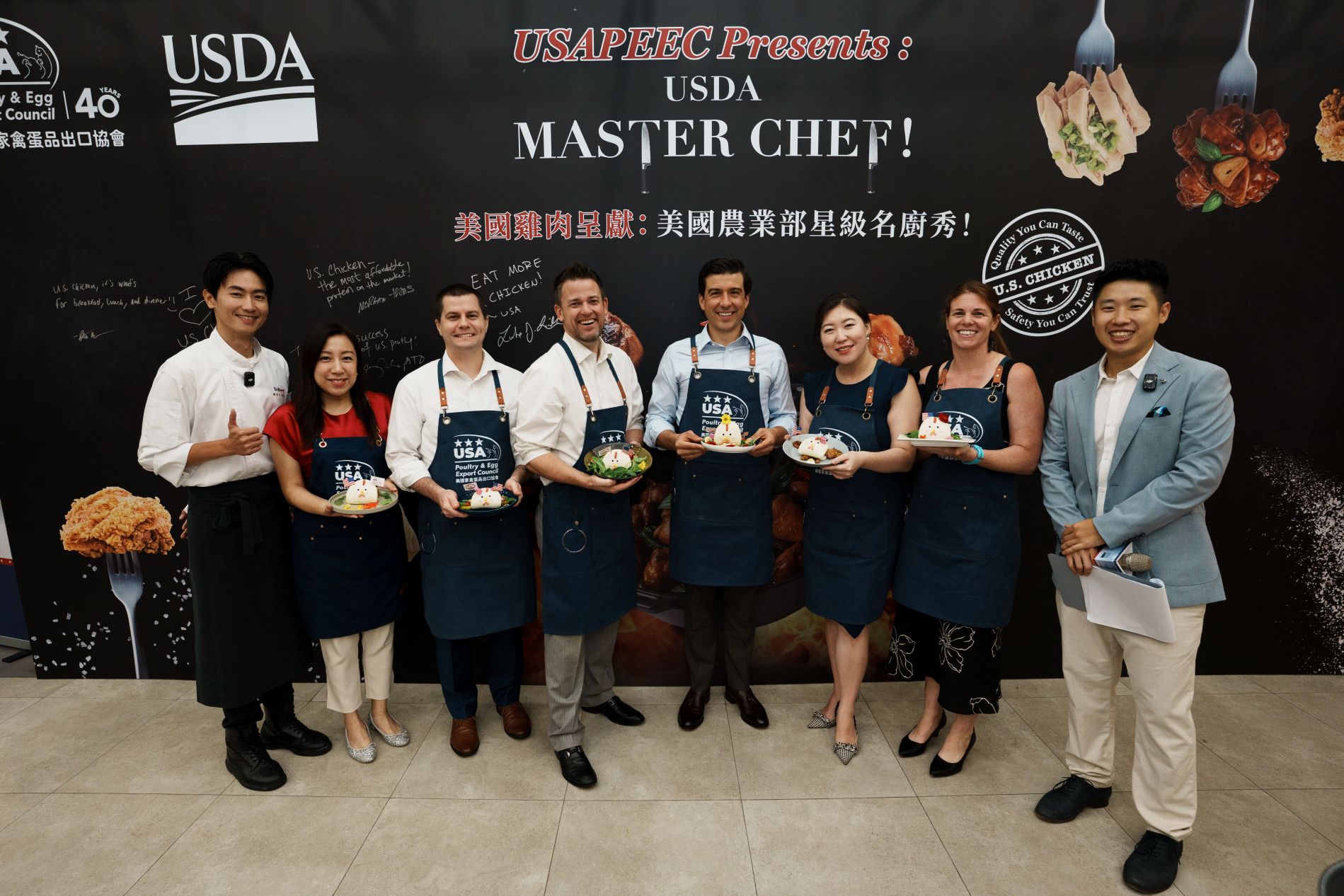 美國農業部次長訪台  推廣美國雞肉  中西合璧刈包體驗展現台美飲食交流