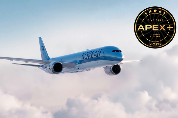 大韓航空連續第九年獲 APEX 評選「全球五星級航空公司」殊榮。 圖:大韓航空/提供