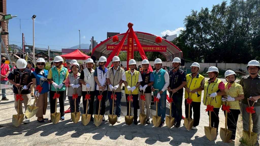▲埔里仁愛公園多功能社會福利館動土，預計明年底完工啟用嘉惠鎮民。（記者林明佑翻攝）