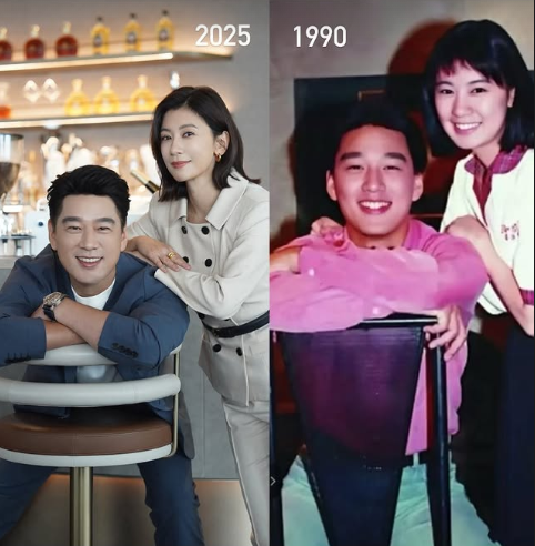 賈靜雯曬出與王耀慶35年前的對比照。(圖/翻攝賈靜雯IG)