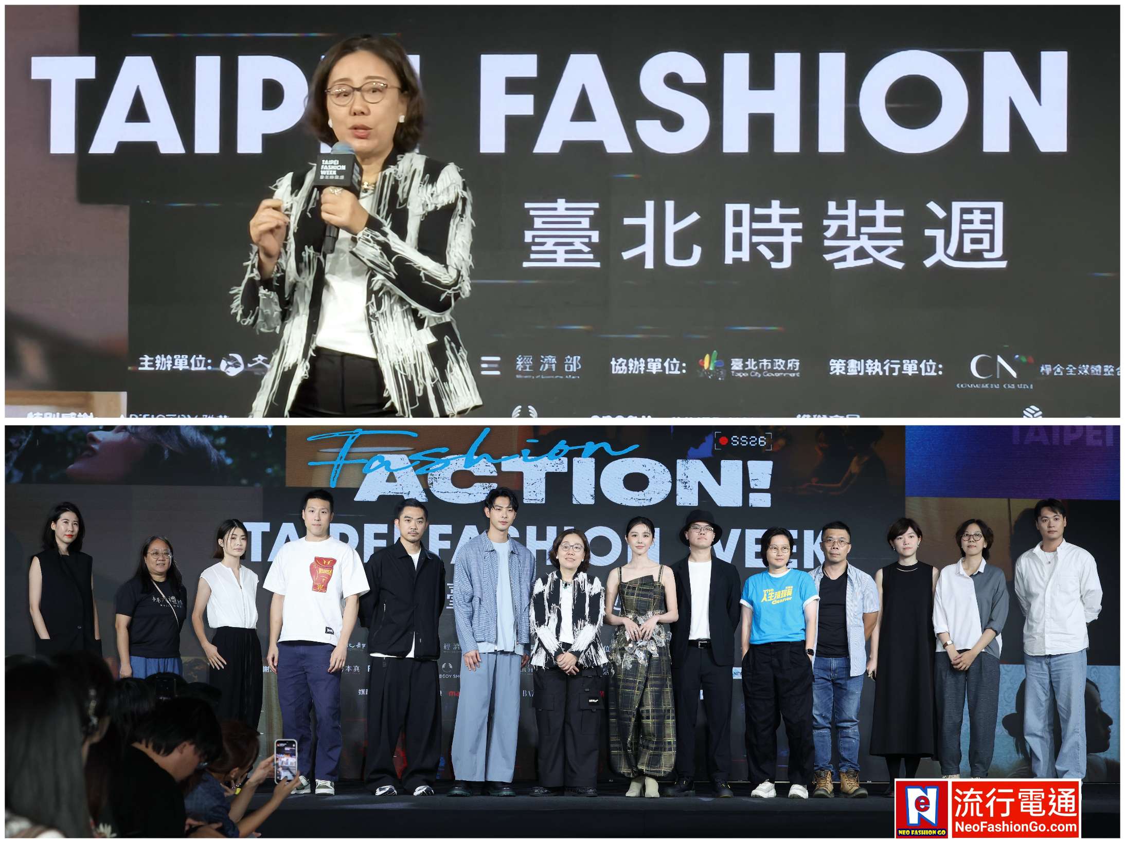 臺北時裝週SS26「Fashion, Action!」邵雨薇與連晨翔開啟文化與時尚共振 戲劇入衣裳 時尚有了靈魂 王時思提出「時尚三箭」的藍圖：「第一箭是文化，第二箭是工藝，第三箭則是永續，健全、壯大且具備文化韌性的台灣時尚生態系。」