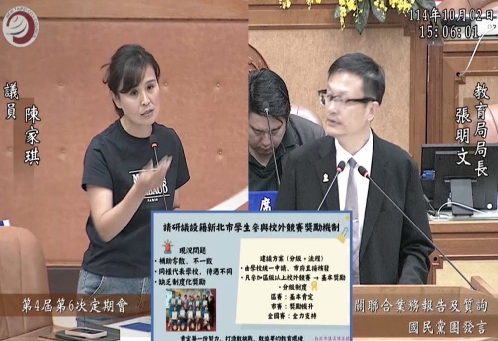 陳家琪爭取學生獎勵制度化、肺癌篩檢補助 新北市府承諾3個月內提方向 210 248251003a01