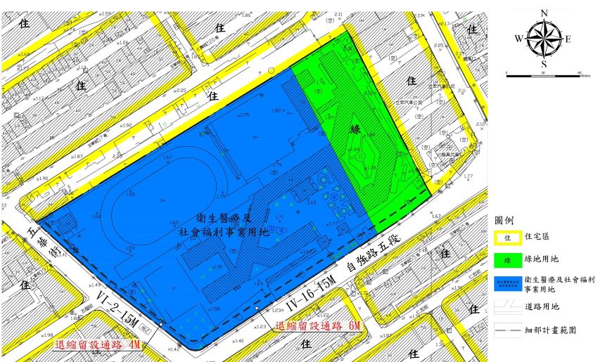 打造全齡共融醫養生活園區 三重銀新未來城10/21說明會 3 《圖說》都市計畫變更後示意圖。〈城鄉局提供〉