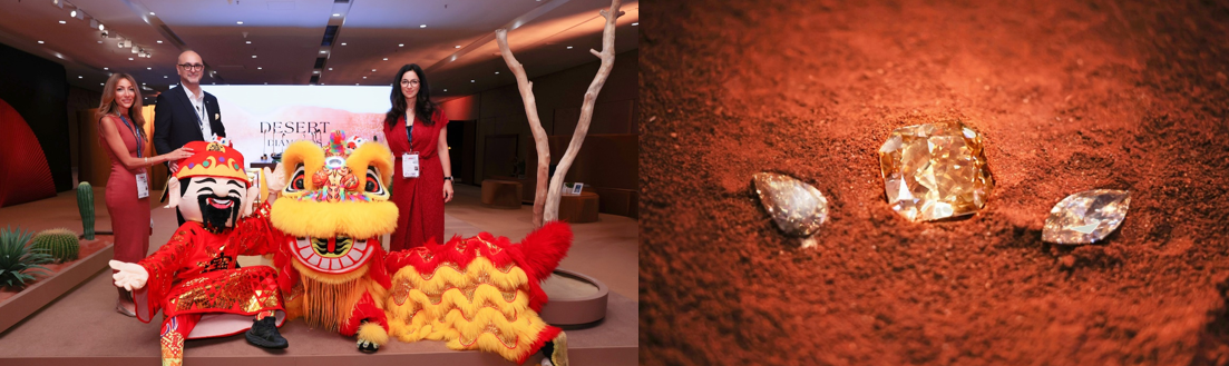 De Beers 集團 Desert Diamonds 漸變色沙漠主題天然鑽石 亮相香港珠寶展 JGW