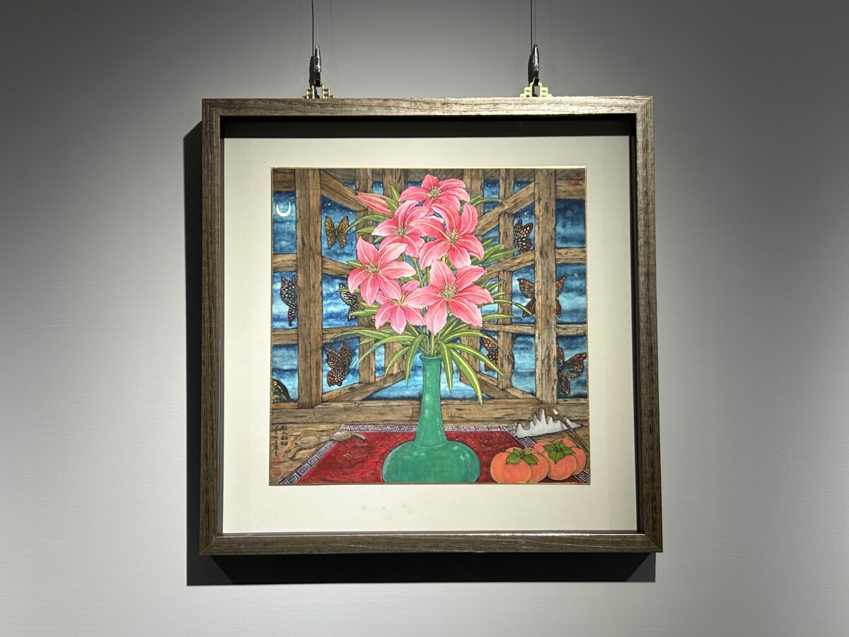▲中友時尚藝廊展出《夢窻》書畫個展。