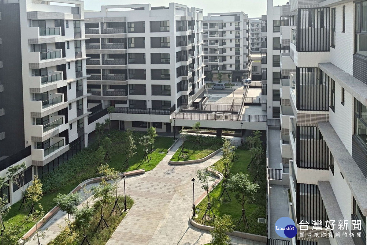 航空城安置住宅9成住戶完成初驗,街廓社區景觀。<br /><br />