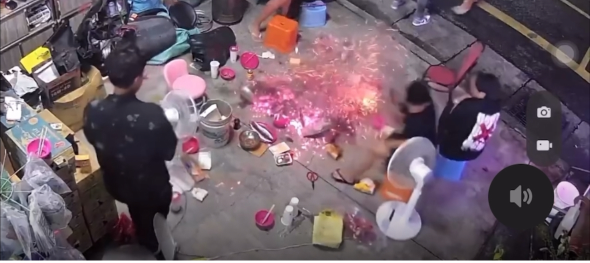 屏東男把炭火放水泥地 砰一聲驚喊:我的魷魚啦!