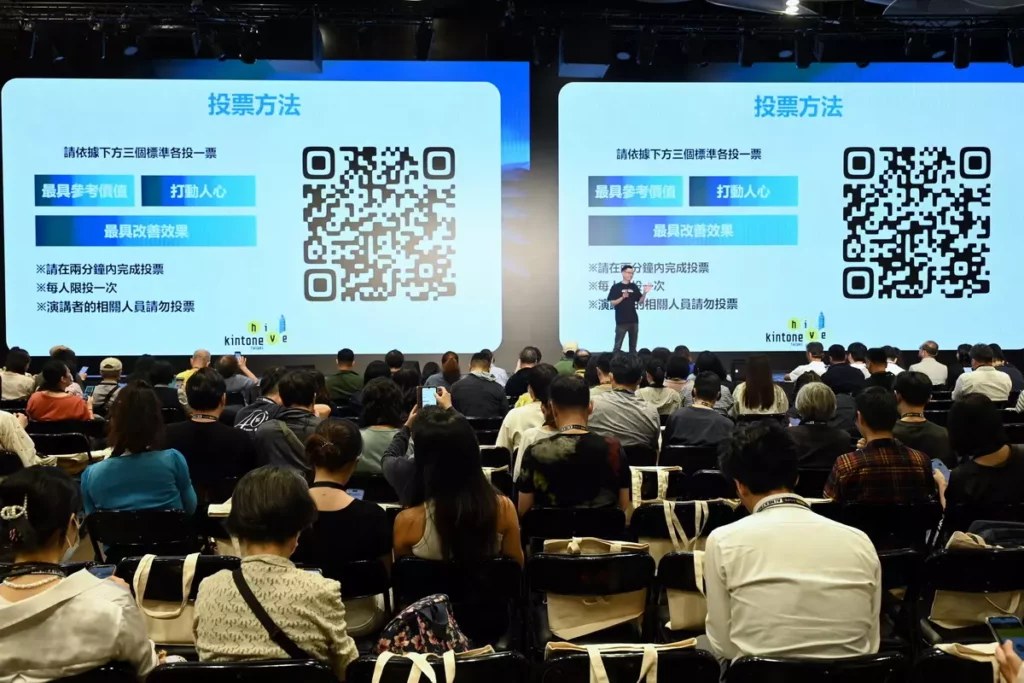 「kintone Day Taipei 2025 - AI NEXTREAM」由現場觀眾票選分享表現最佳的台灣團隊。