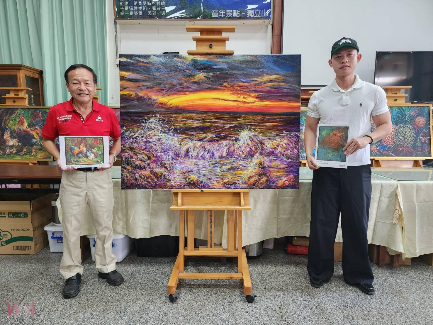陳明順300萬畫作義賣 助花蓮光復災區重建 - https://www.watchmedia01.com