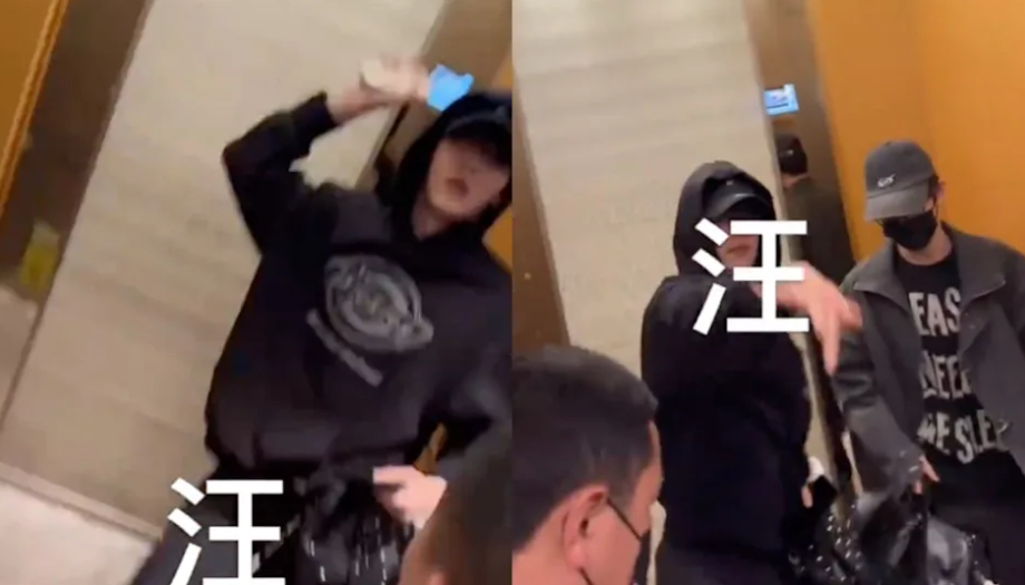 TXT秀彬、ZB1章昊在中國的私人行程遭大批粉絲圍堵。(圖/翻攝微博)