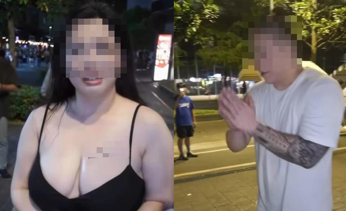 黑男街頭配對的女主角遭網友出征。(圖/翻攝黑男臉書)