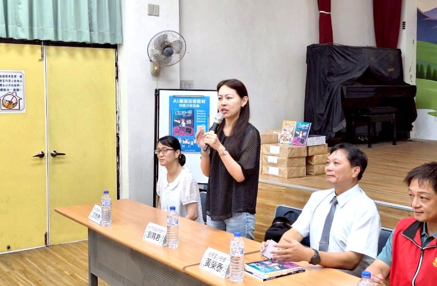 培養數位品德 新北政風處校園AI新世代說故事啟動 5 《圖說》政風處主任秘書劉育君致詞。〈政風處提供〉