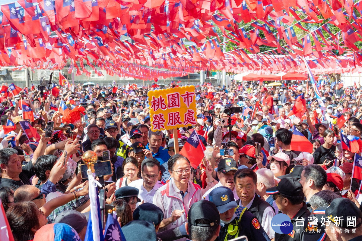 桃園市長張善政伉儷出席114年國旗屋升旗典禮。<br /><br /> 