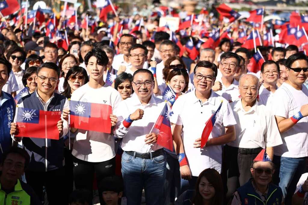▲新北市今日在新北市美術館舉辦國慶日慶祝活動。