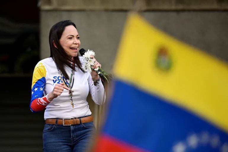 ▲去年被禁止參加總統選舉的委內瑞拉反對派政治家瑪麗亞·科里娜·馬查多，榮獲今年的諾貝爾和平獎。