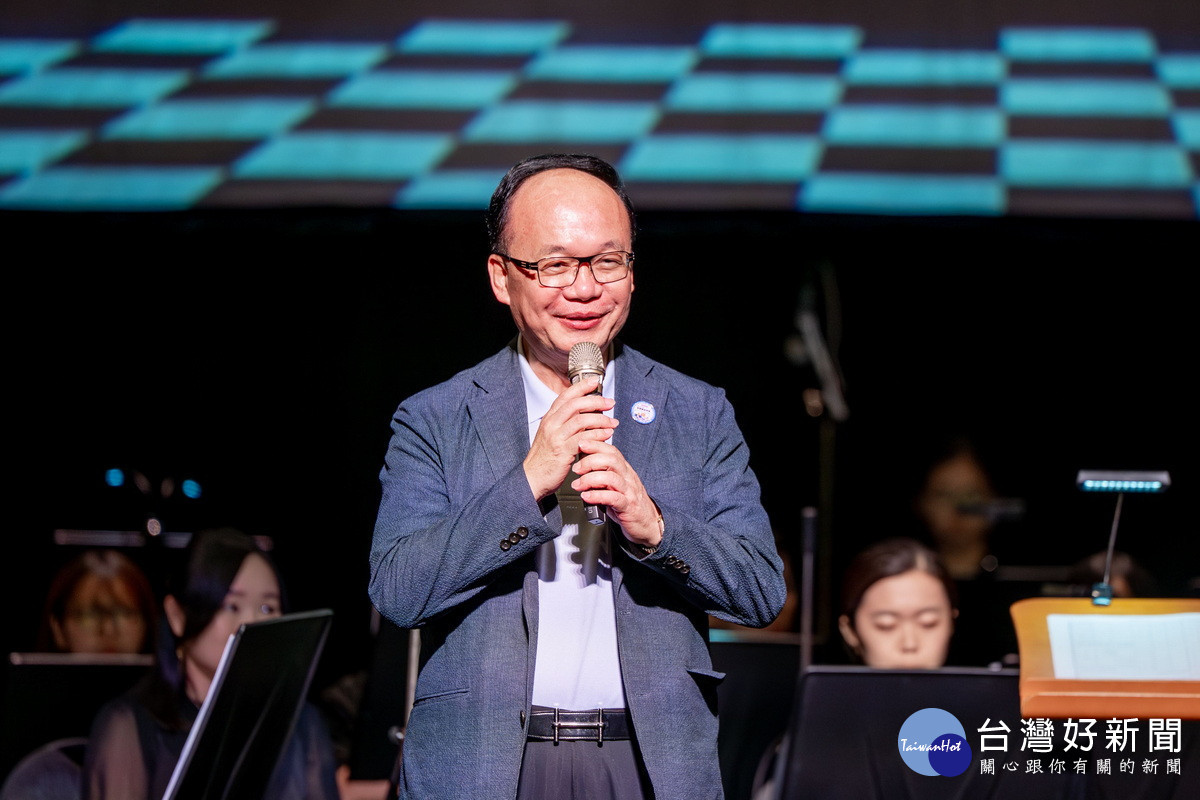 桃園市議員暨桃園市東吳大學校友會創會理事長林政賢致詞。<br /><br />