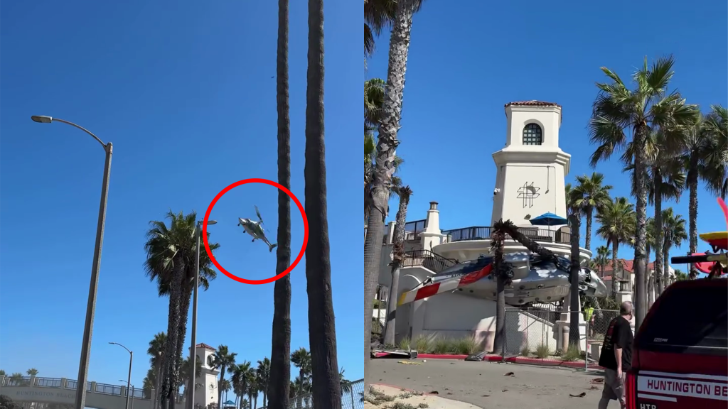有片/南加州墜機驚魂!直升機「空中狂轉」墜海灘…5人受傷 畫面嚇壞民眾