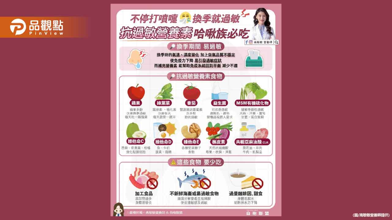 換季過敏容易引發鼻塞乾癢打噴嚏 多補充這些營養素幫助免疫系統