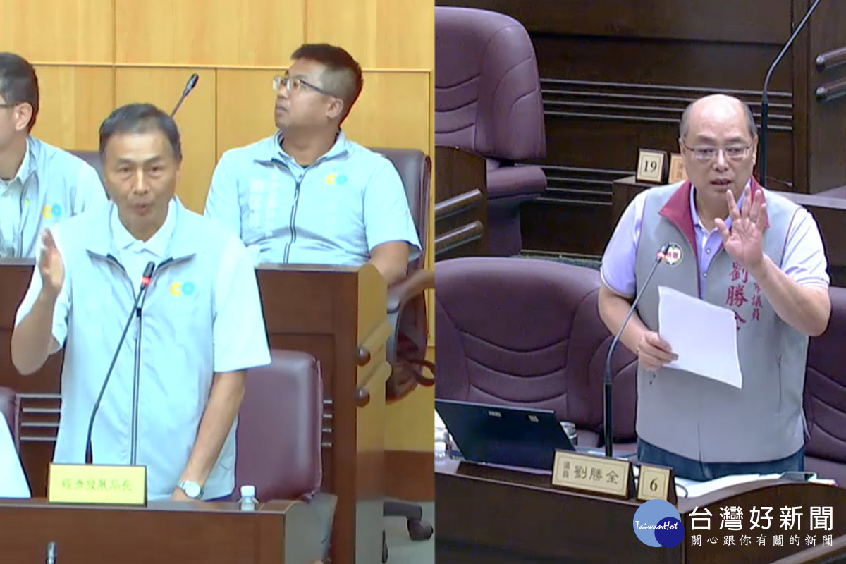 針對爭取輝達到桃園,桃園市議員劉勝全質詢經發局長張誠。<br /><br />