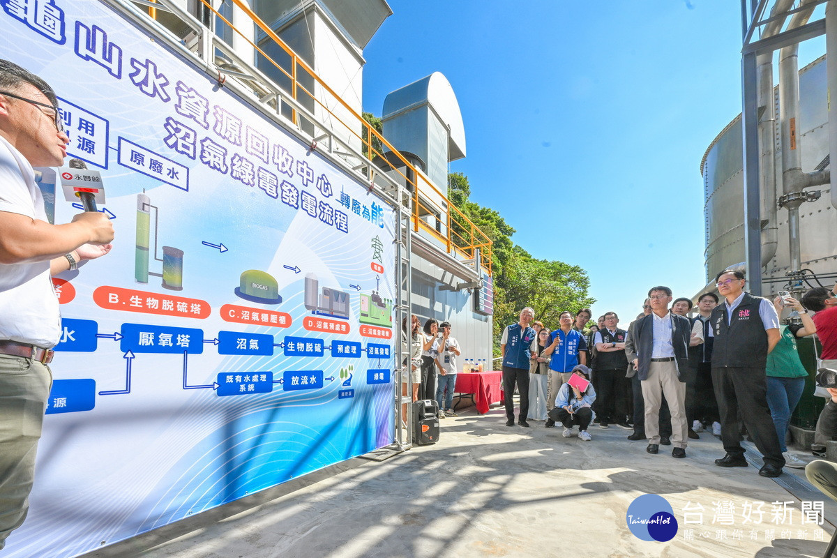 桃園市長張善政聽取「龜山水資源回收中心」簡報。<br /><br /> 