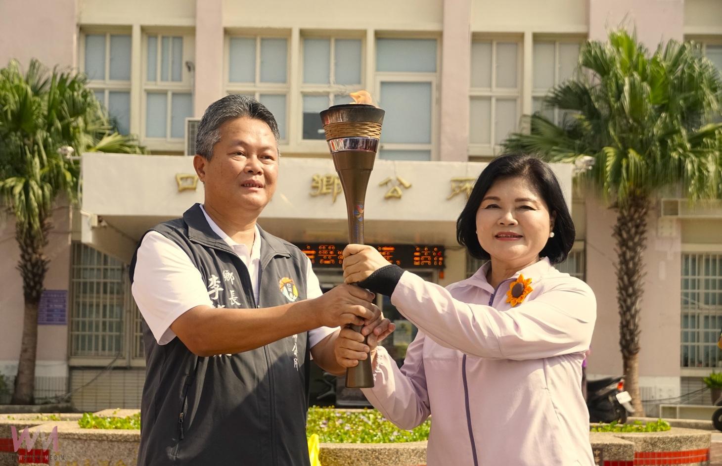 (有影片)/114全國運動會聖火傳抵口湖 張麗善邀全民10月18日同慶盛會 - https://www.watchmedia01.com