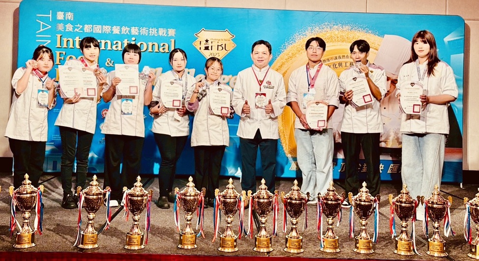 樹德科大餐烘系勇奪2金13銀5銅　台南國際廚藝賽展現頂尖美食實力