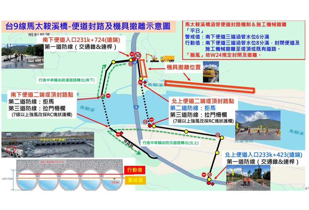 颱風風神影響 花蓮馬太鞍溪橋臨時便道將預警性封閉管制 215 cnews204251016a14