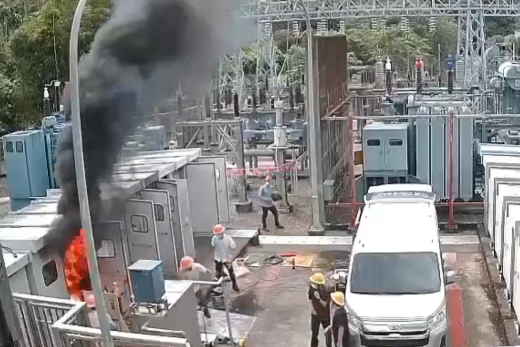 火煙冒出畫面曝光！台電宜蘭天埤開關場傳意外　廠長電弧灼傷送醫