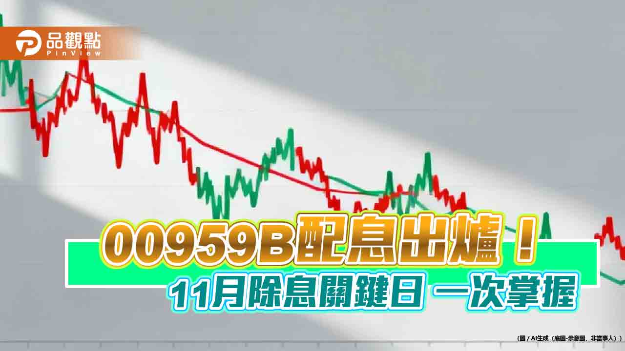 00959B十一月除息0.045元!連3月不變 想領息最晚這天買