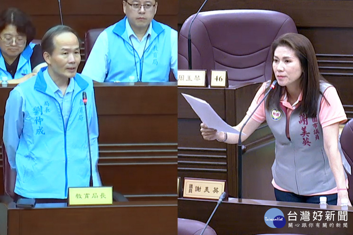針對「生生喝鮮乳」政策，桃園市議員謝美英質詢教育局長劉仲成。<br /><br /> 
