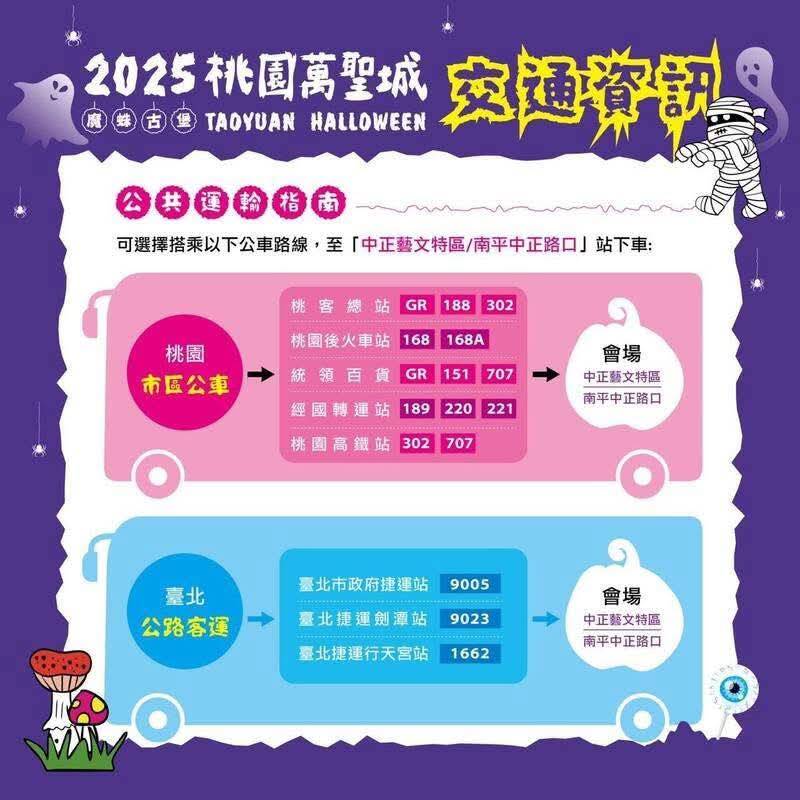 桃園萬聖城光復節連假登場 桃警鼓勵民眾搭乘免費接駁車 S 70901789 0