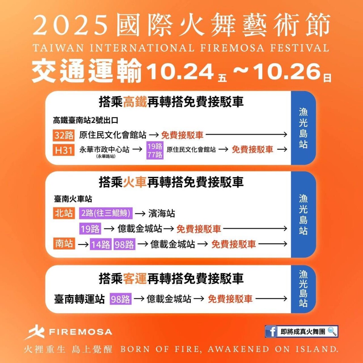 ▲火舞藝術節本週連假漁光島盛大登場，安平警籲請民眾配合交管並注意財物安全。（圖／台南市政府警察局第四分局提供）