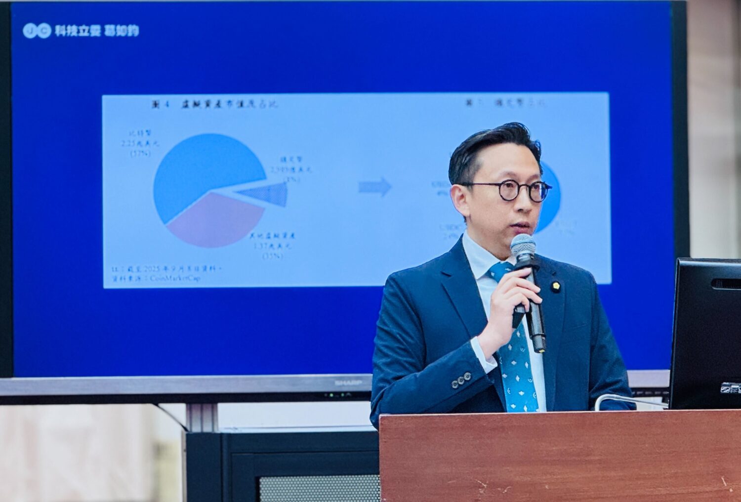 葛如鈞警示,台灣若不推台幣穩定幣恐邊緣化。(圖/葛如鈞國會辦公室)