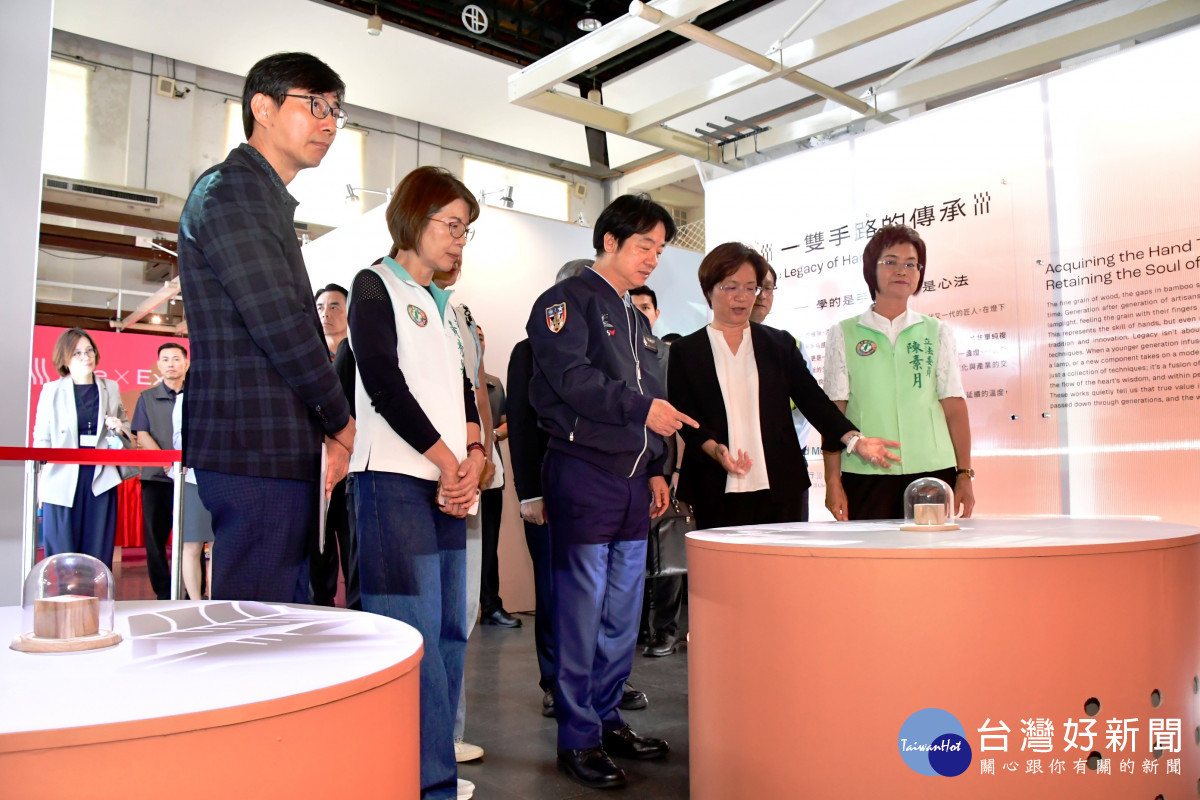 總統賴清德倒數三天參觀台灣設計展，肯定彰化設計展的設計力讓「彰化製造」邁向「彰化設計」。圖／記者鄧富珍攝