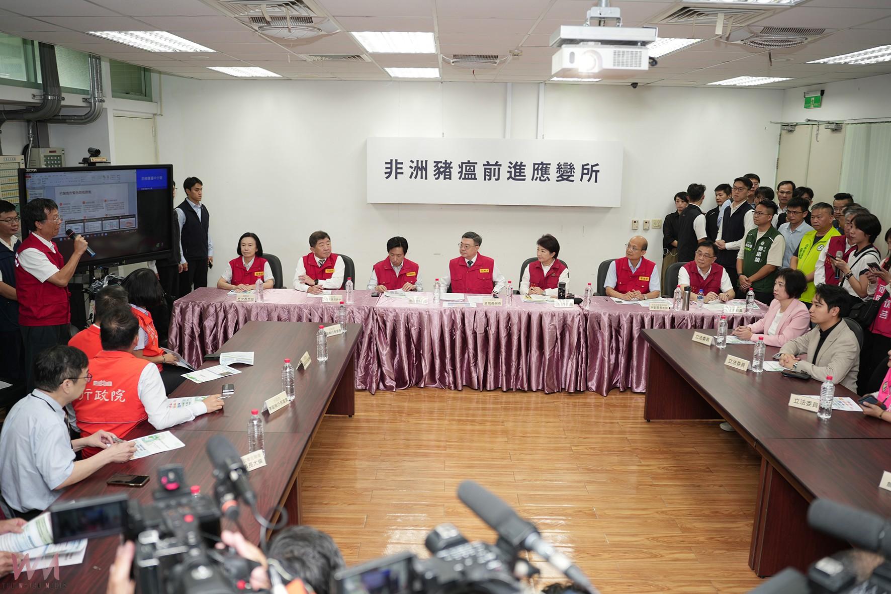 行政院「非洲豬瘟前進應變所」設立　卓榮泰院長盼學界助防疫強化國家防線