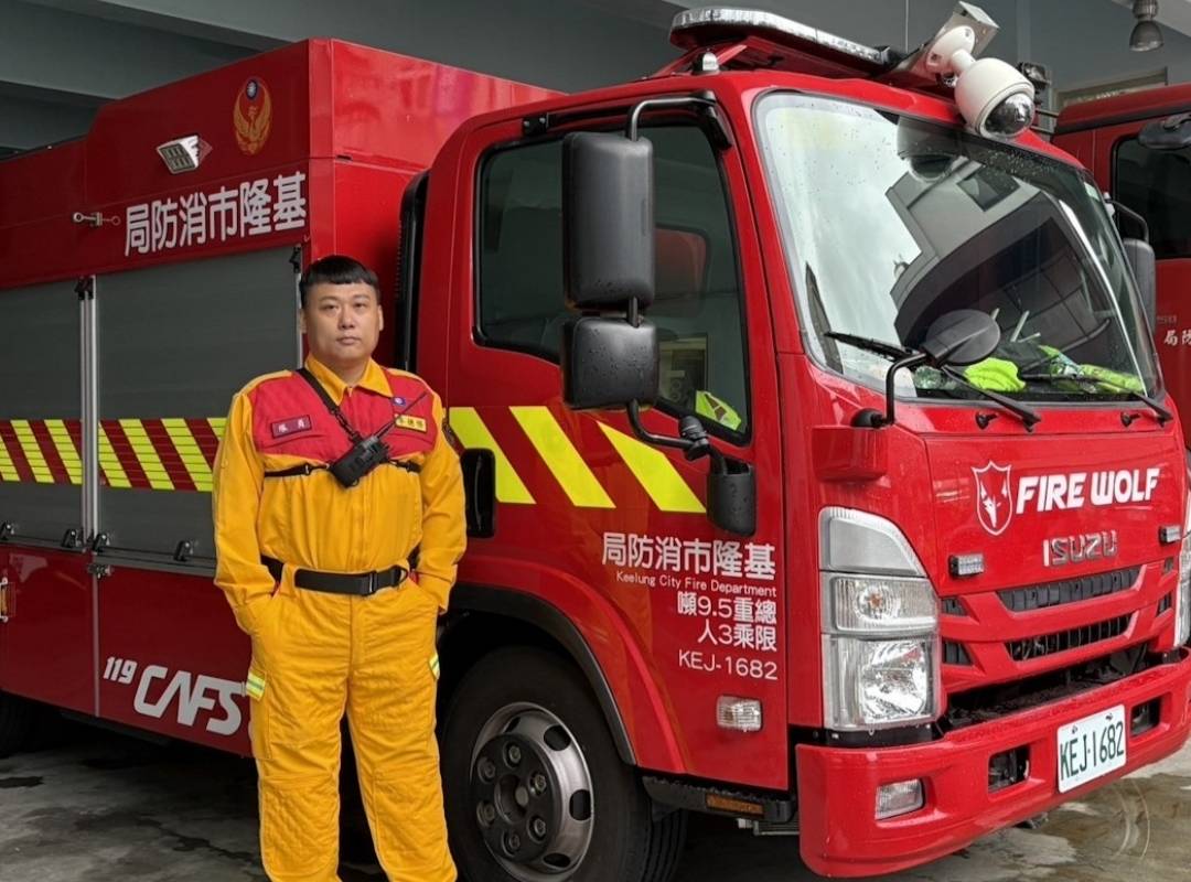 義消獲獎者為義消人員信義二分隊小隊長李德修。(記者李健興翻攝)