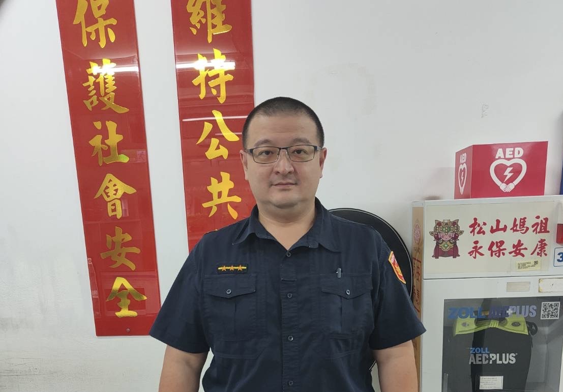 萬華分局康定路派出所警員朱韋旭。
