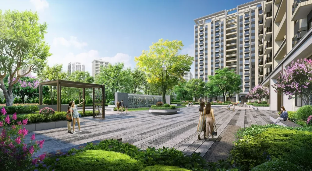 .「名軒心城市」為後龍地區最大規模開發案將規劃地上15層地下3層總戶數453戶_中庭示意圖