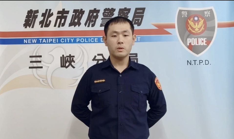 三峽派出所副所長江政哲案情說明（圖/記者戴昱弘翻攝）