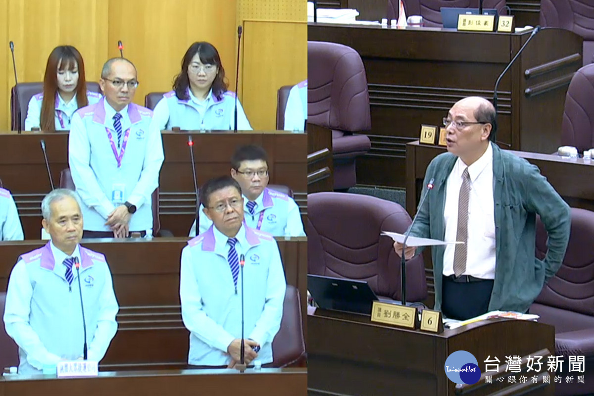 針對票價問題，桃園市議員劉勝全質詢桃捷公司董事長沈志藏、總經理 莊英震。<br /><br /> 