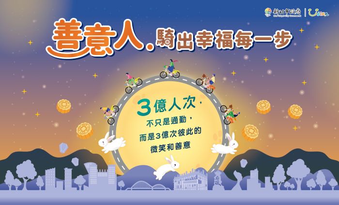 新北YouBike突破3億人次 全市1,500站達標 16 《圖說》1.3億次的微笑和善意新北市累計使用人次突破3億。〈交通局提供〉