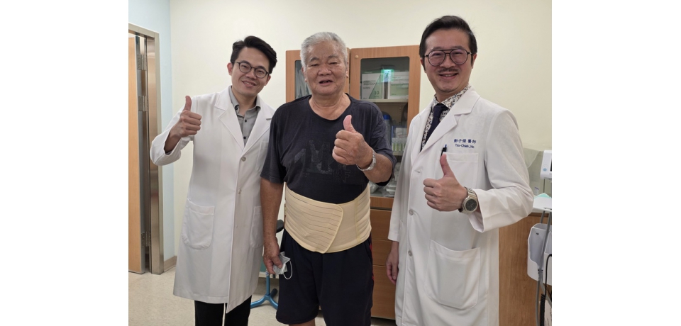 七旬翁驚罹兩癌!兩科醫師接力「雙微創」手術助重生