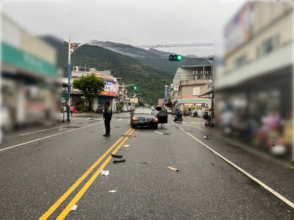 雙方都無照駕車！花蓮吉安鄉bmw轎車擊落機車　騎士受傷送醫