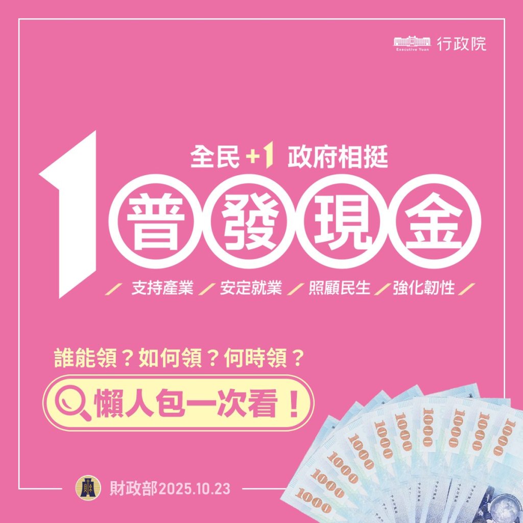 普發1萬元還沒入帳就歸零!網友苦笑:戀愛、爸媽、家用通通來徵收